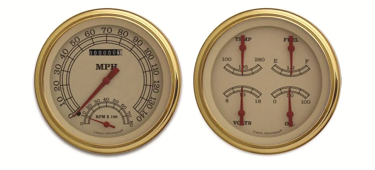 Classic Instruments Vt62Glf Vintage Series Gauge Set 1