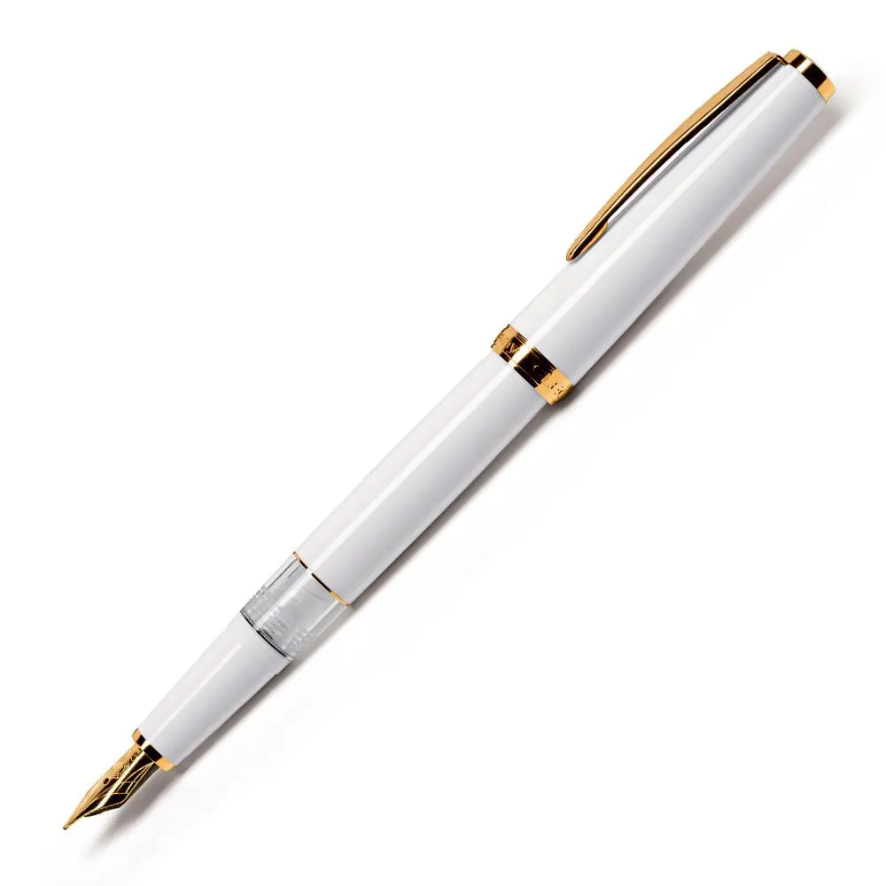 Cleo Skribent, Füller Classic Gold, Kolbensystem, Weiß 1