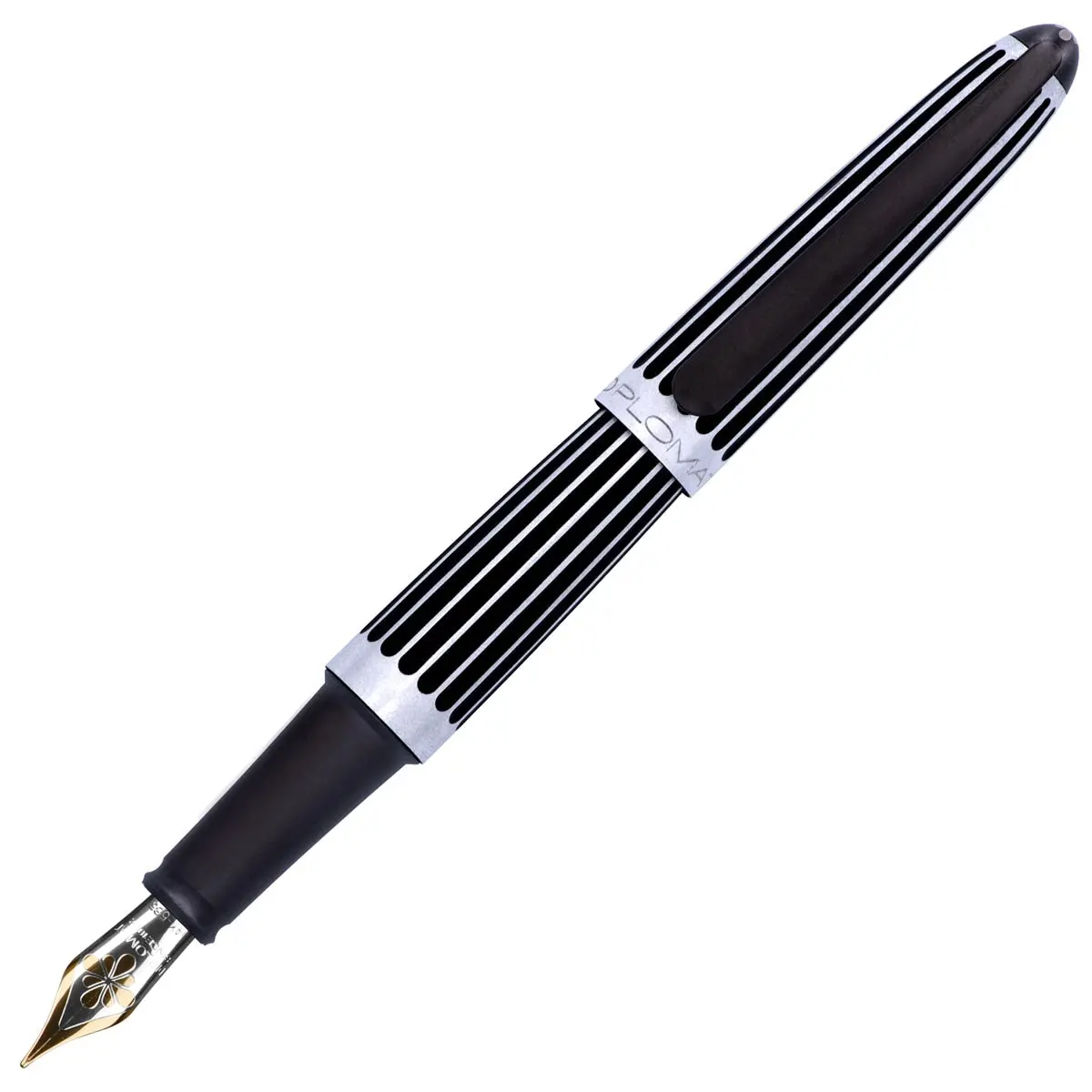 Diplomat, Füller Aero, 14K Feder, Stripes Black 1
