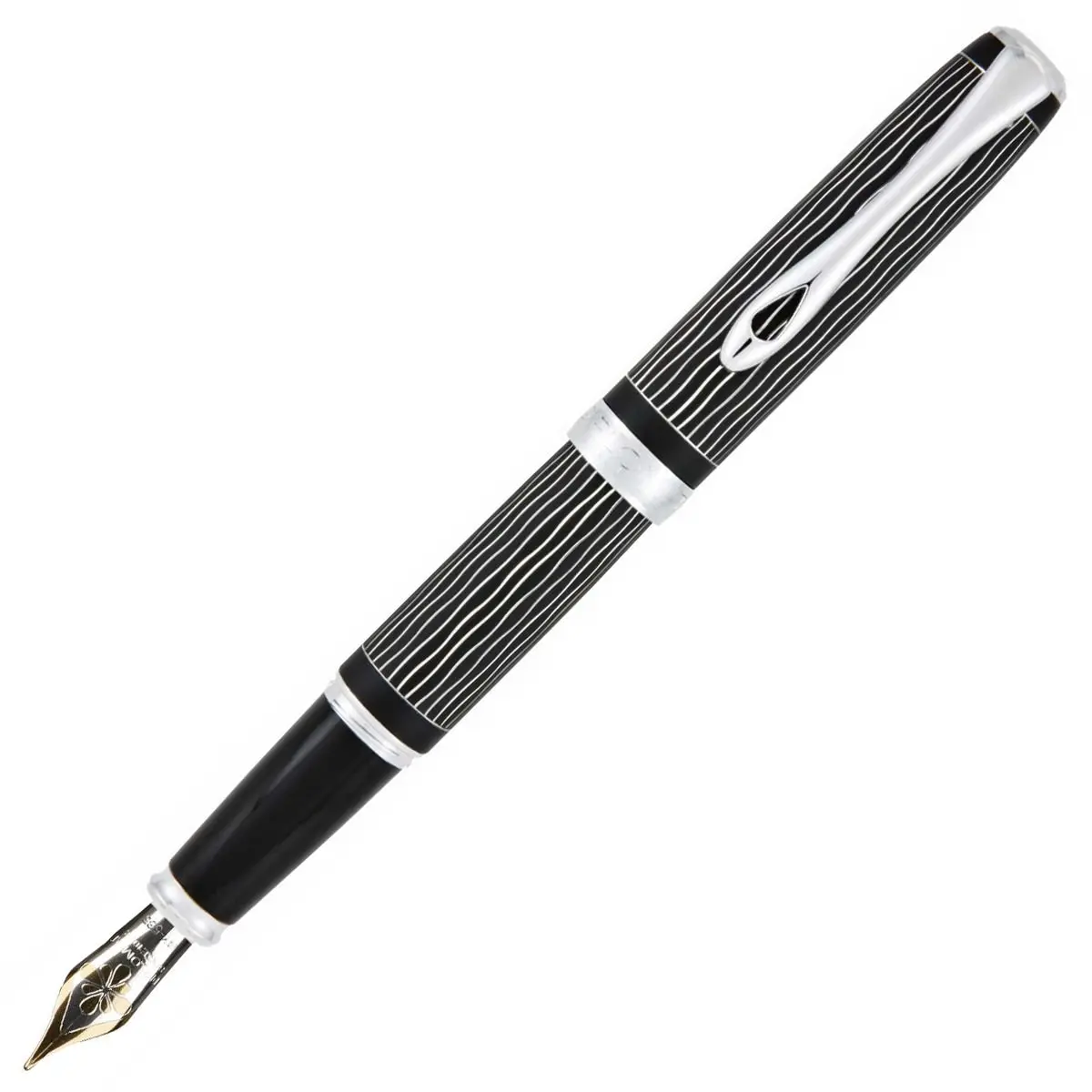 Diplomat, Füller Excellence A Plus, Wave Guillochiert, 14K Feder, Lapis Schwarz 1