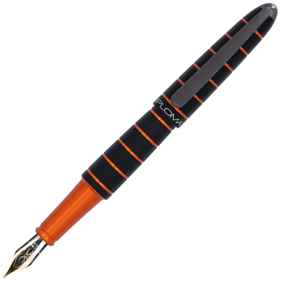 Diplomat, Füller Elox, Ring Design, 14K Feder, Schwarz-Orange 1