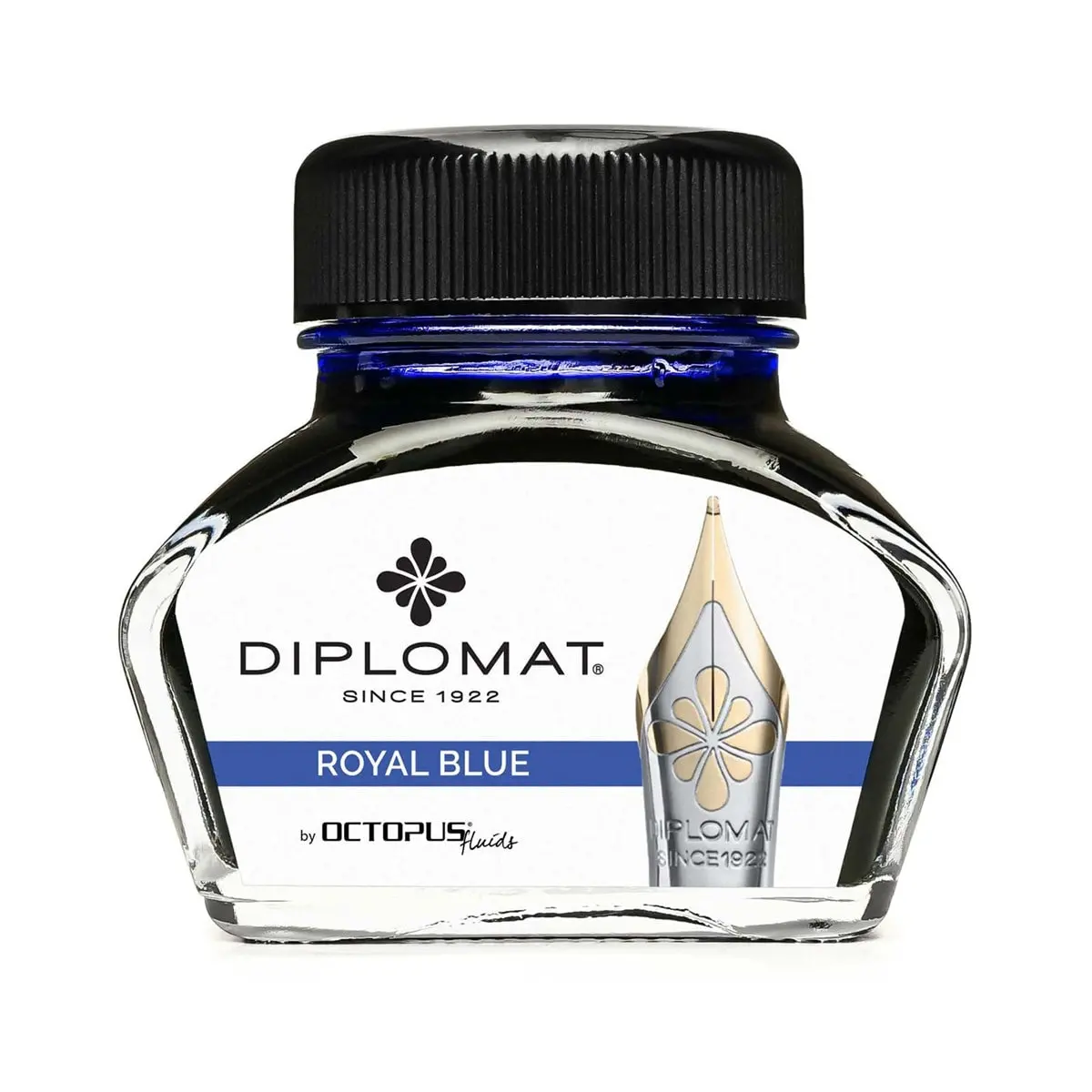 Diplomat, Tintenglas Octupus Ink, 30Ml, Königsblau 1
