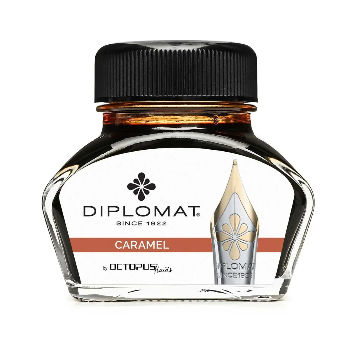 Diplomat, Tintenglas Octupus Ink, 30Ml, Karamell Braun 1