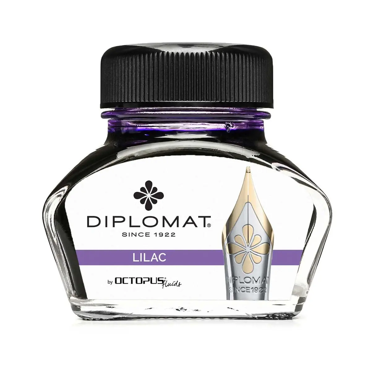 Diplomat, Tintenglas Octupus Ink, 30Ml, Flieder Lila 1