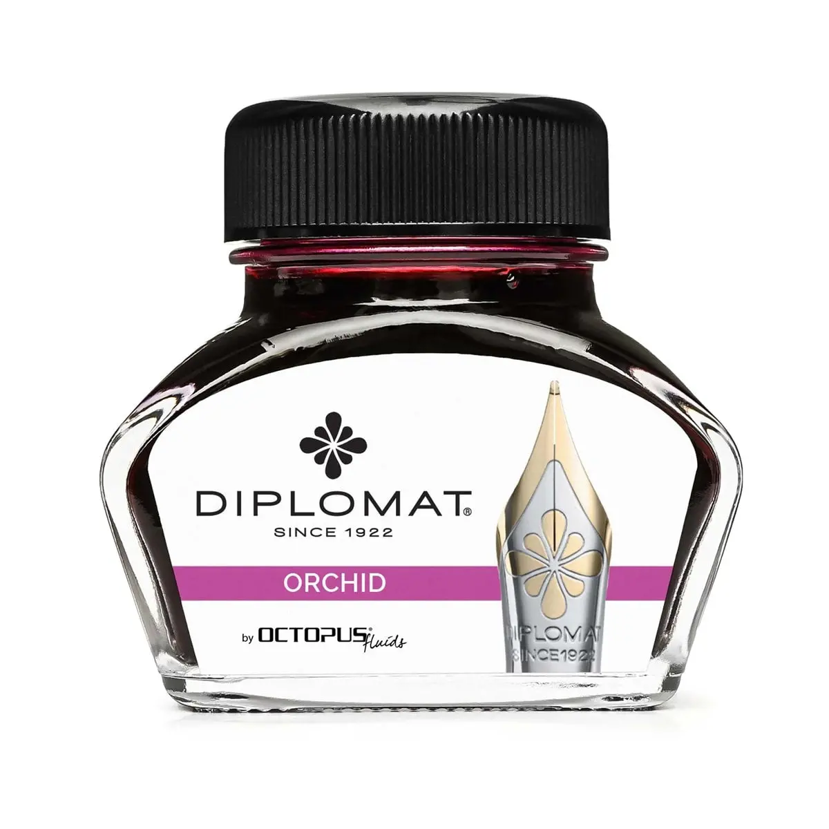 Diplomat, Tintenglas Octupus Ink, 30Ml, Orchidee Rosa 1