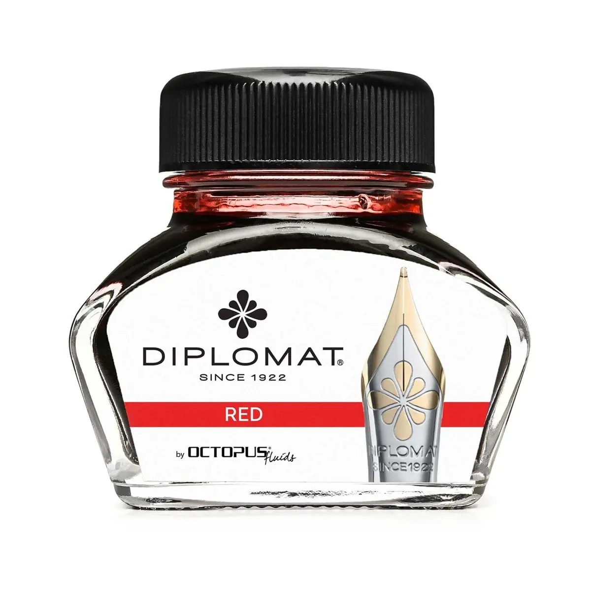 Diplomat, Tintenglas Octupus Ink, 30Ml, Rot 1