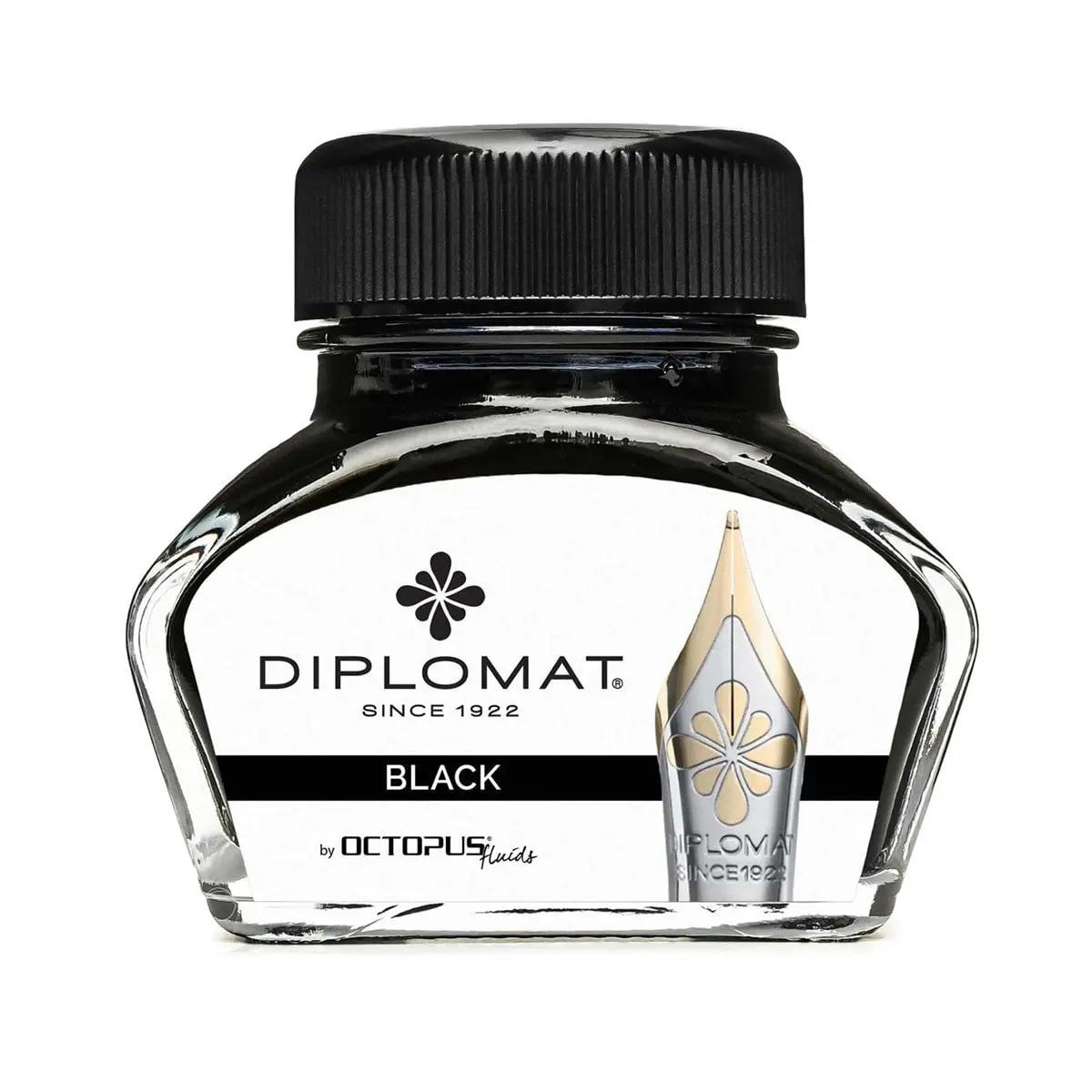 Diplomat, Tintenglas Octupus Ink, 30Ml, Schwarz 1