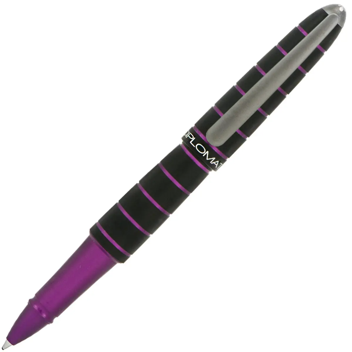 Diplomat, Tintenroller Elox, Ring Desing, Schwarz/Lila 1