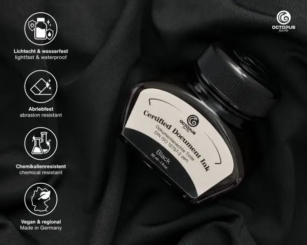Octopus Fluids Füllhaltertinte Document Ink Black Schwarz 30 Ml 2