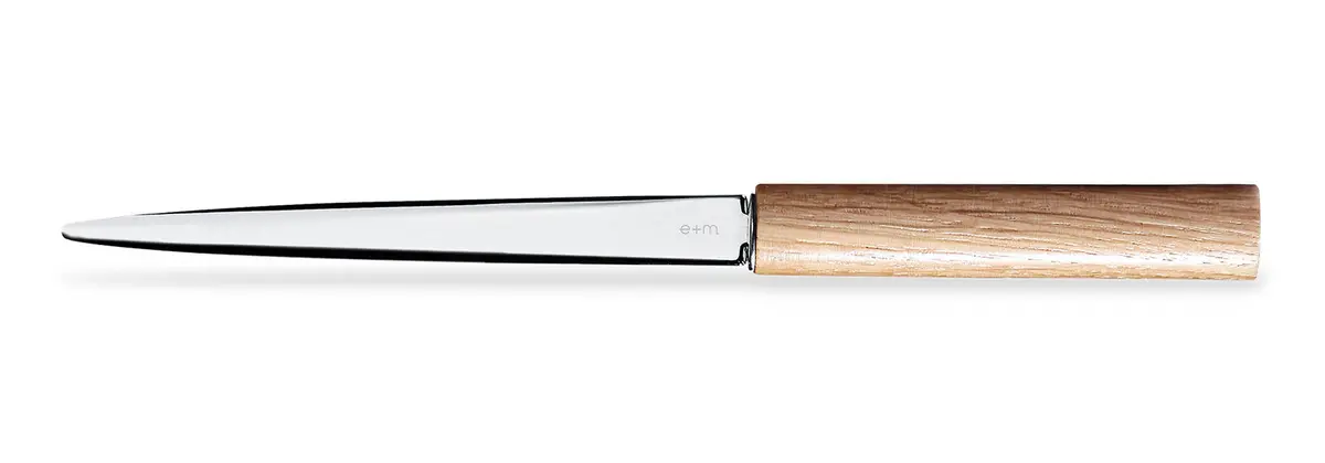 E+M Holzprodukte Gmbh Brieföffner Maximo Vernickelt, Natur 1