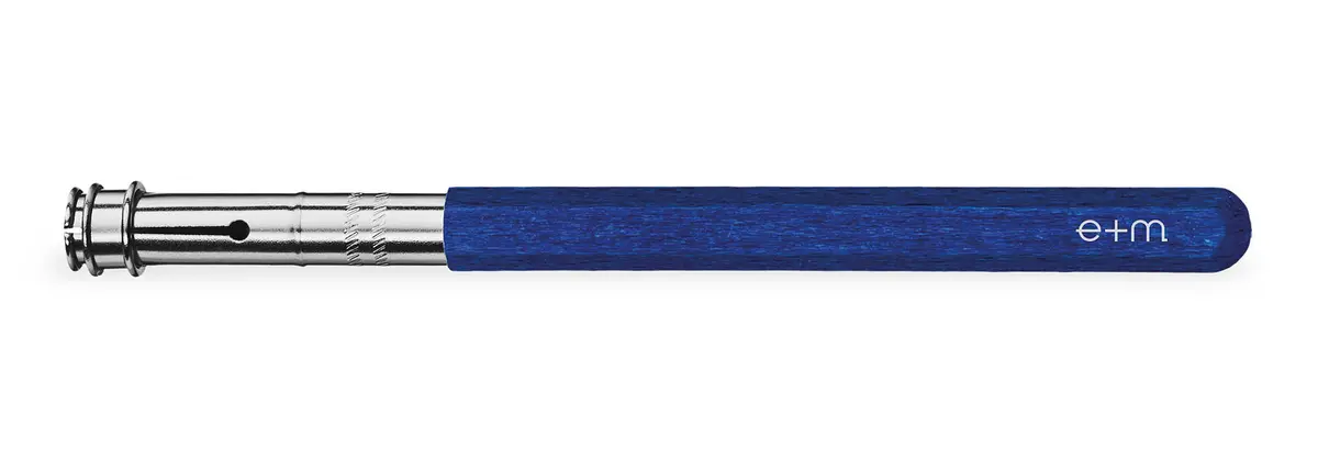 E+M Holzprodukte Gmbh Bleistiftverlängerer Peanpole Colour Vernickelt, Blau 1