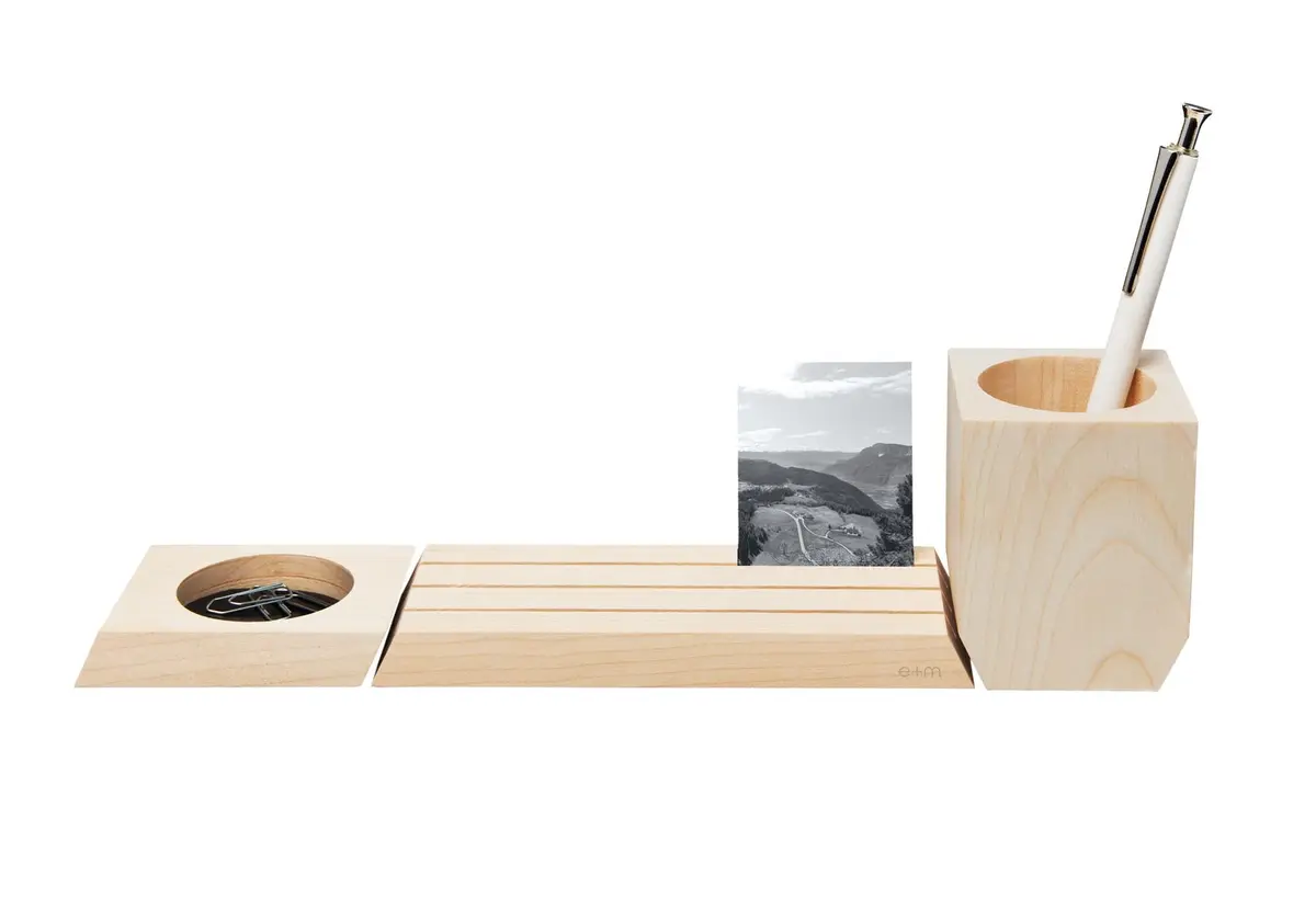 E+M Holzprodukte Gmbh Büro-Accessoires Trio Natur 1