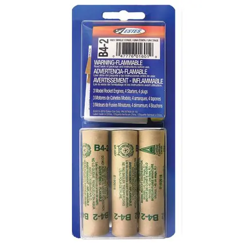 Estes Single Stage Rocket Engines: B4-2 (3 Ea) 1