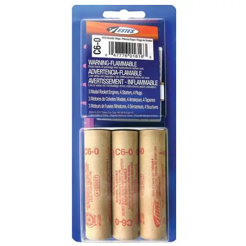 Estes Rocket Engines: C6-0 (3 Ea) 1