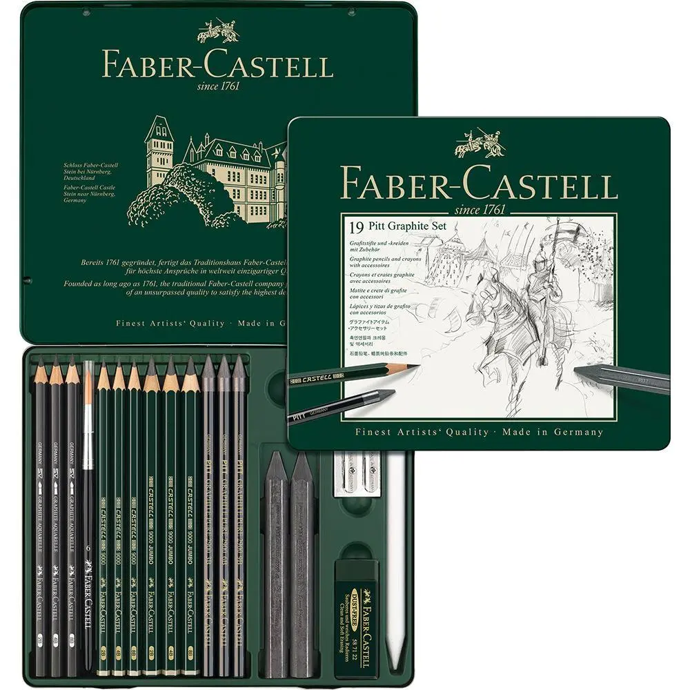 Faber-Castell, Buntstift Pitt Pitt Graphite, Metalletui Medium 1