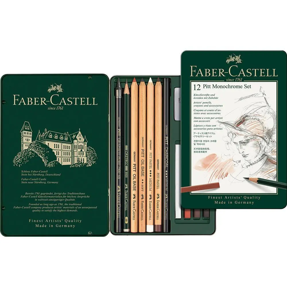 Faber-Castell, Buntstift Pitt Pitt Monochrome, Metalletui Klein 1