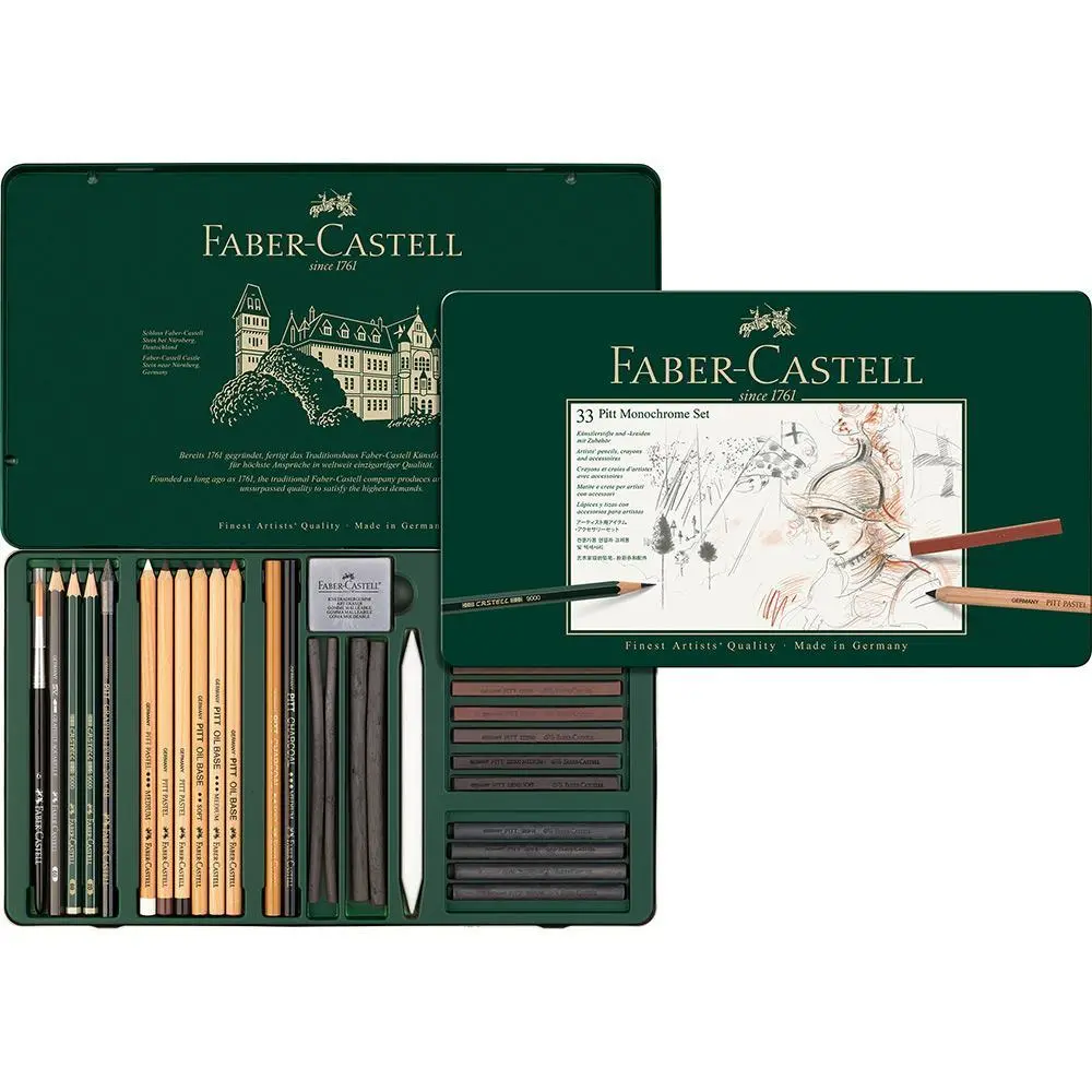 Faber-Castell, Buntstift Pitt Pitt Monochrome, Metalletui Groß 1