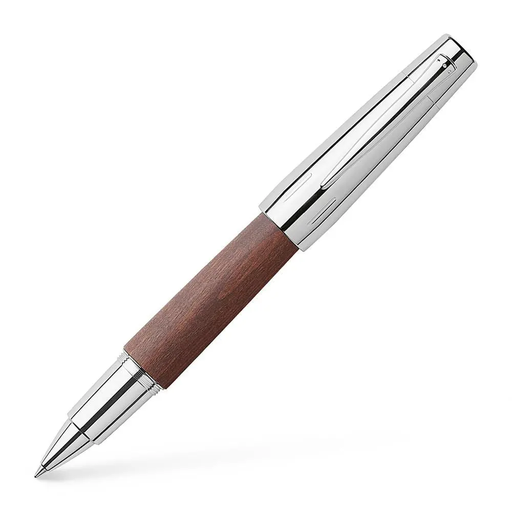 Faber-Castell, E-Motion Tintenroller, Holzschaft, Dunkelbraun 1