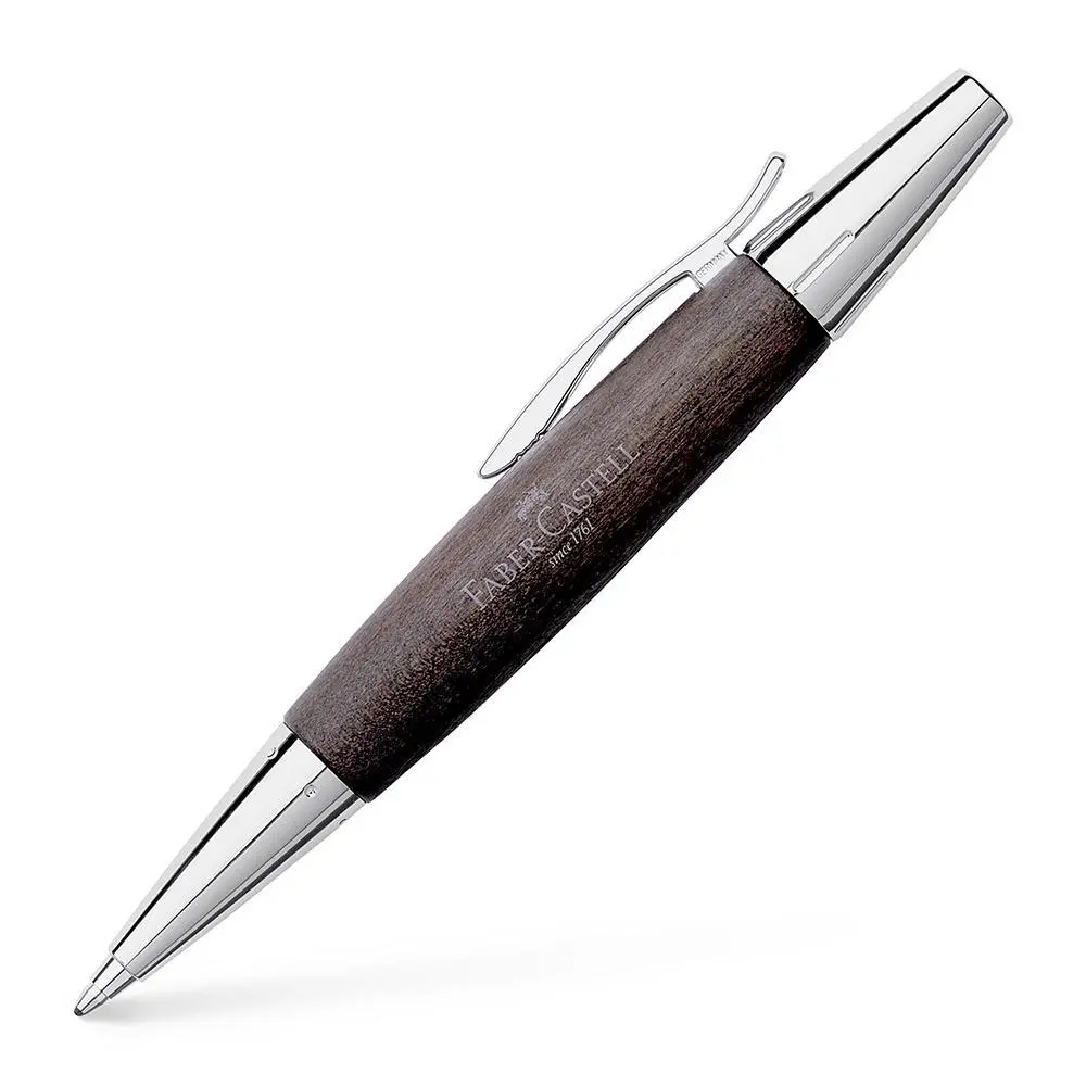 Faber-Castell, E-Motion Kugelschreiber, Holzschaft, Schwarz 1