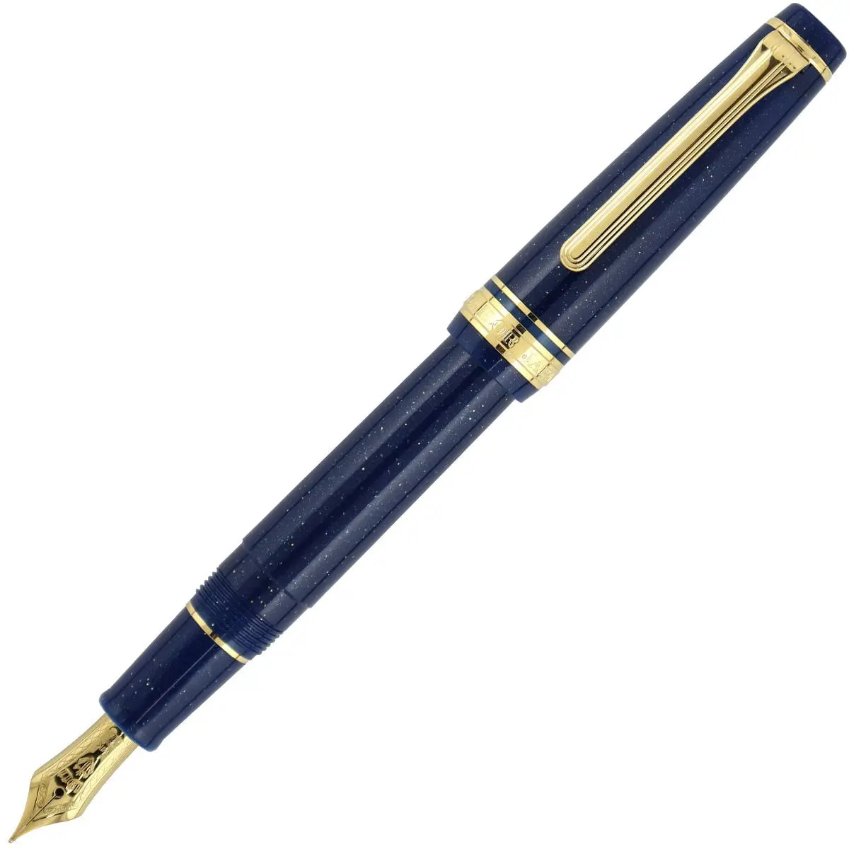 Sailor, Füller Pro Gear Slim, Gold Special Ed. 14K Feder, Vega Dark Blue Lamé 1