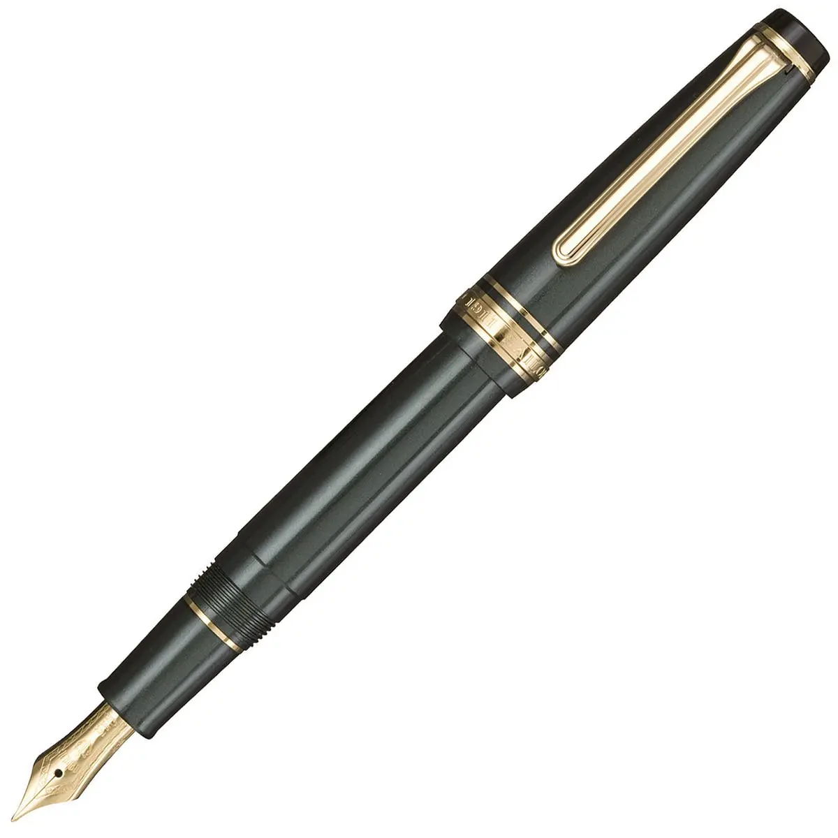 Sailor, Füller Pro Gear Slim, Gold Special Ed. 14K Feder, Metallic Green 1
