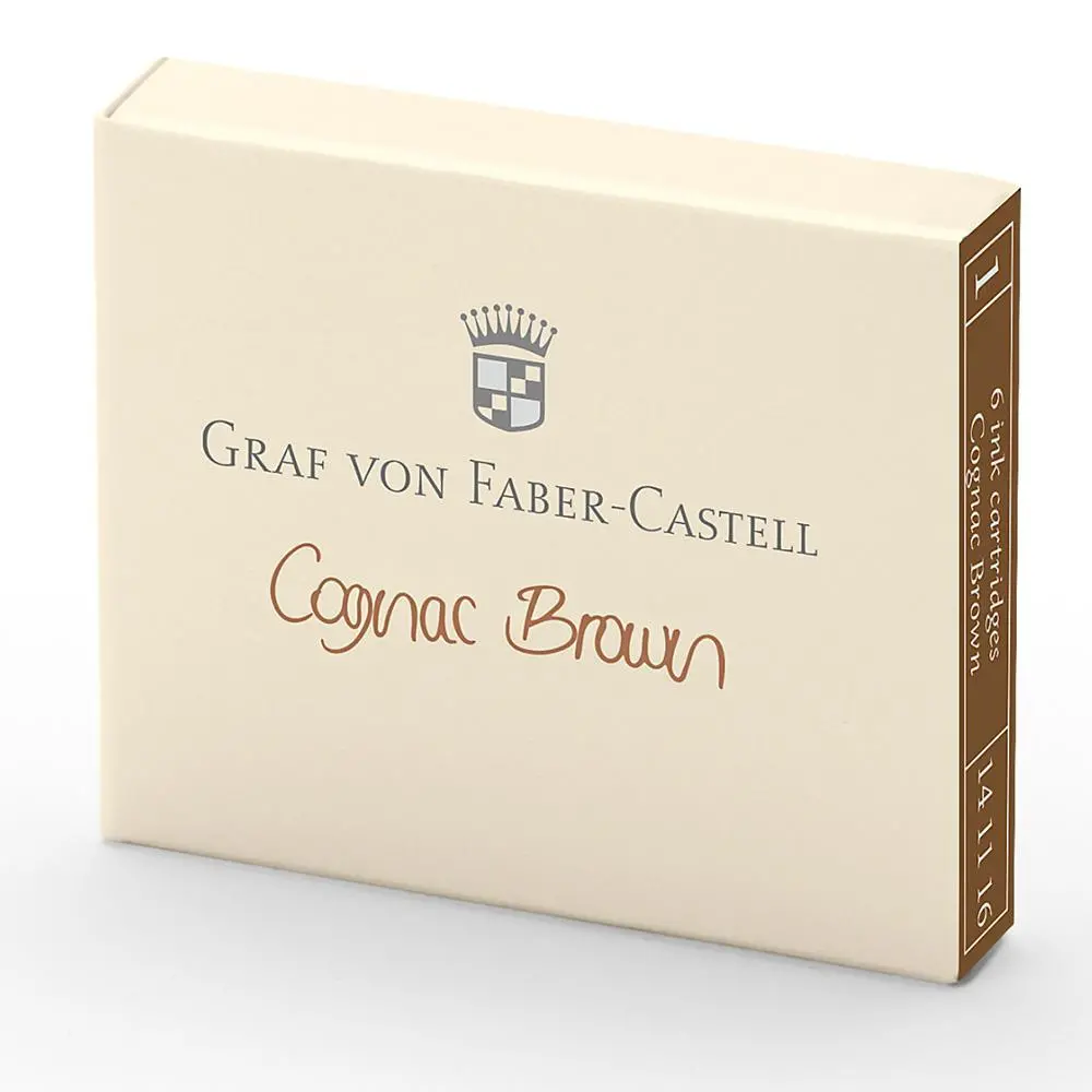 Graf Von Faber-Castell, Tintenpatrone, 6X, Cognac Brown 1