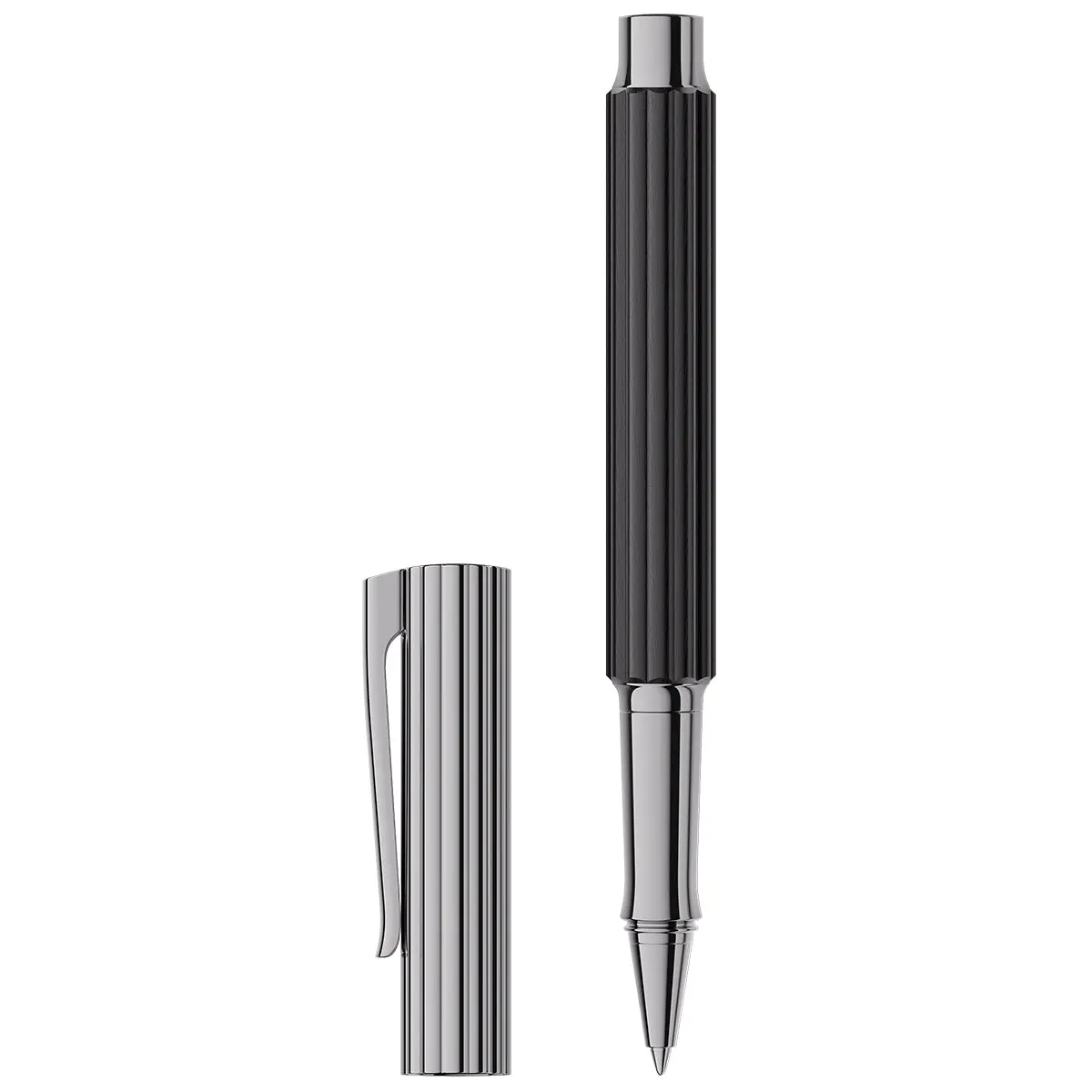 Graf Von Faber-Castell Tintenroller Bloom Ebenholz, Rutheniert, Schwarz 1
