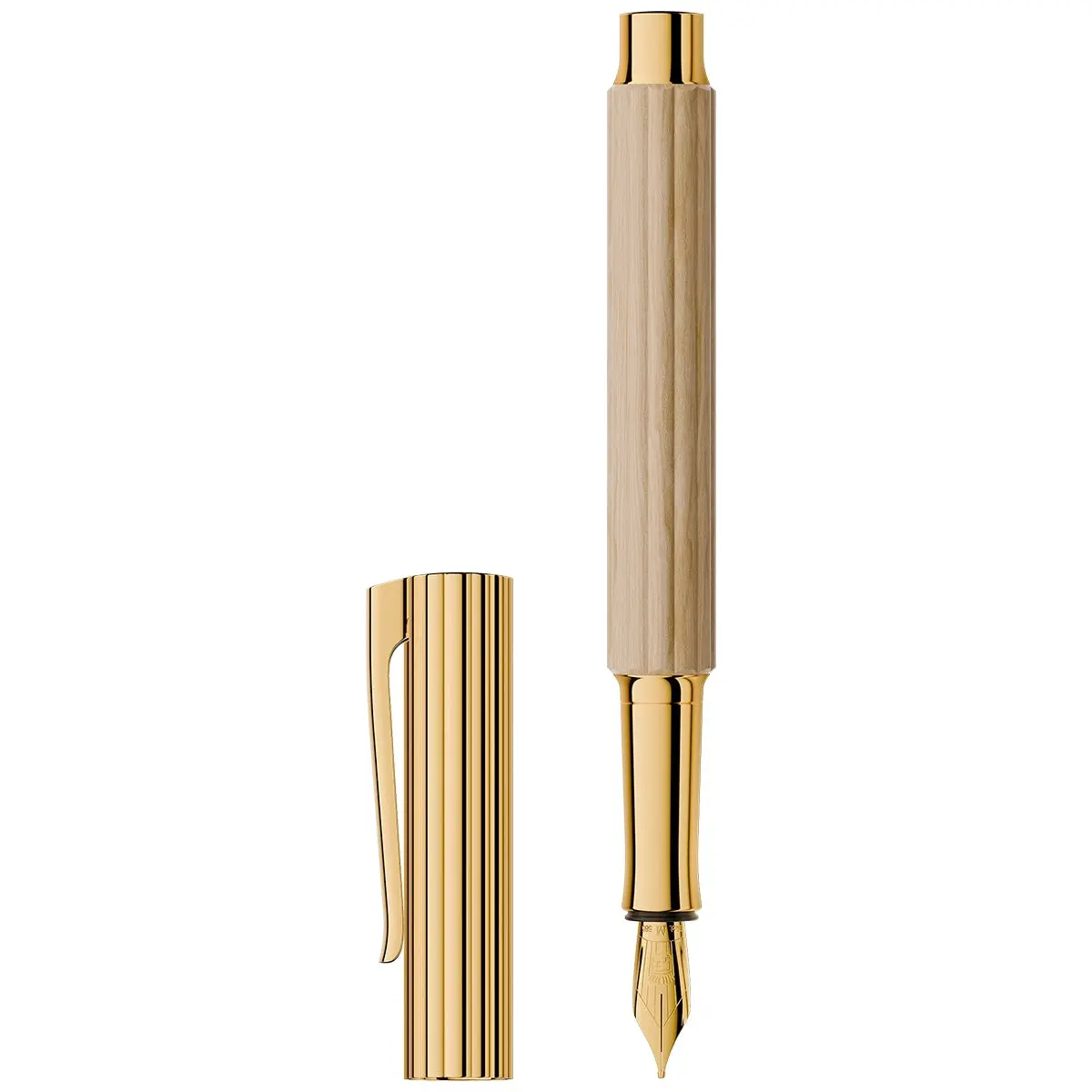 Graf Von Faber-Castell Füller Bloom Hainbuche, Vergoldet, 14Kt, Creme 1