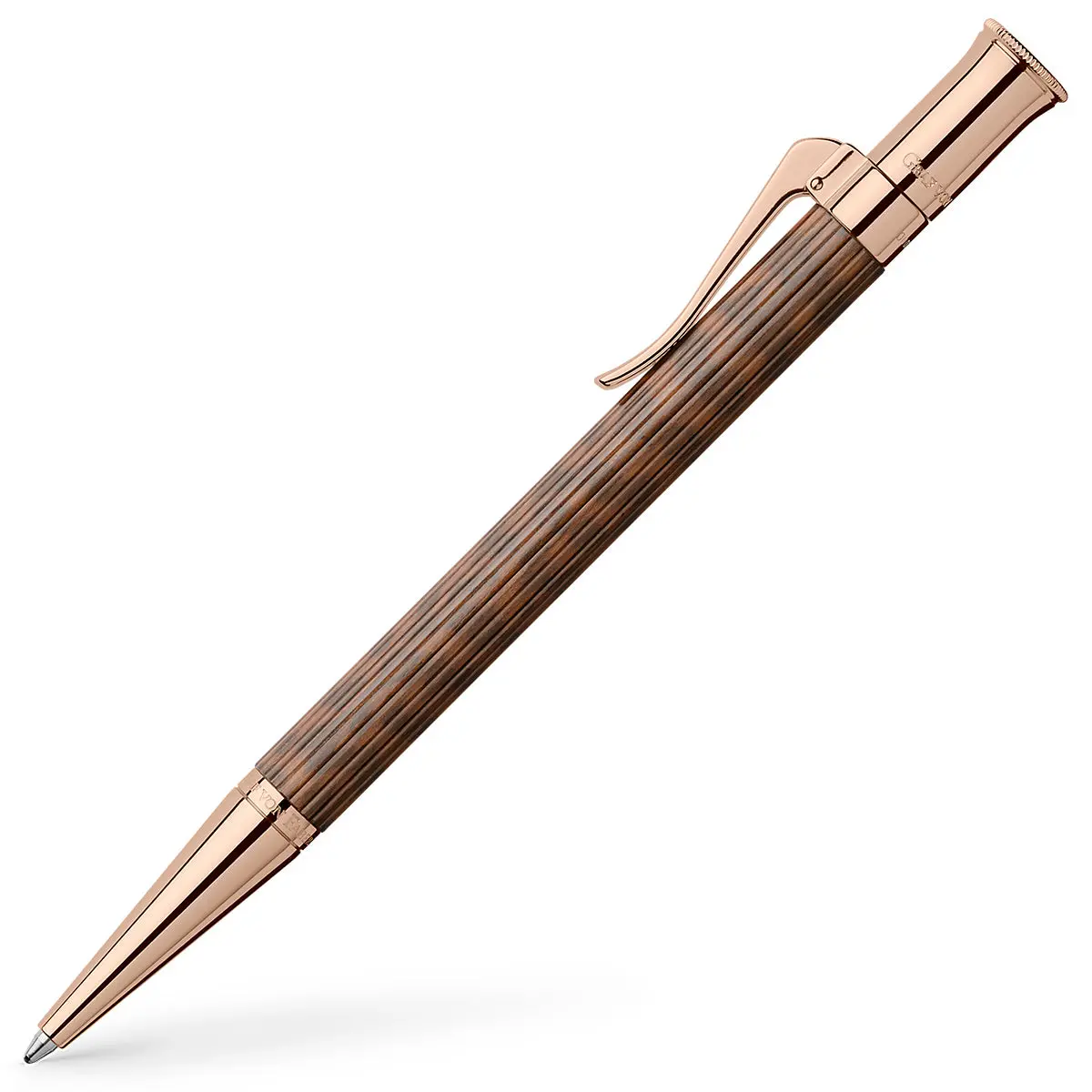 Graf Von Faber-Castell Kugelschreiber Classic Snake Wood Rose Gold, 18Kt, Braun 1