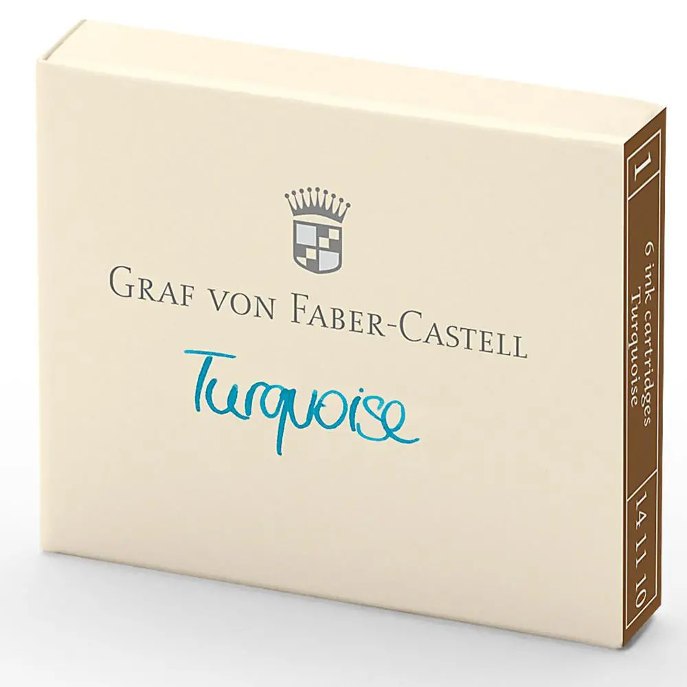 Graf Von Faber-Castell, Tintenpatrone, 6X, Turquoise 1