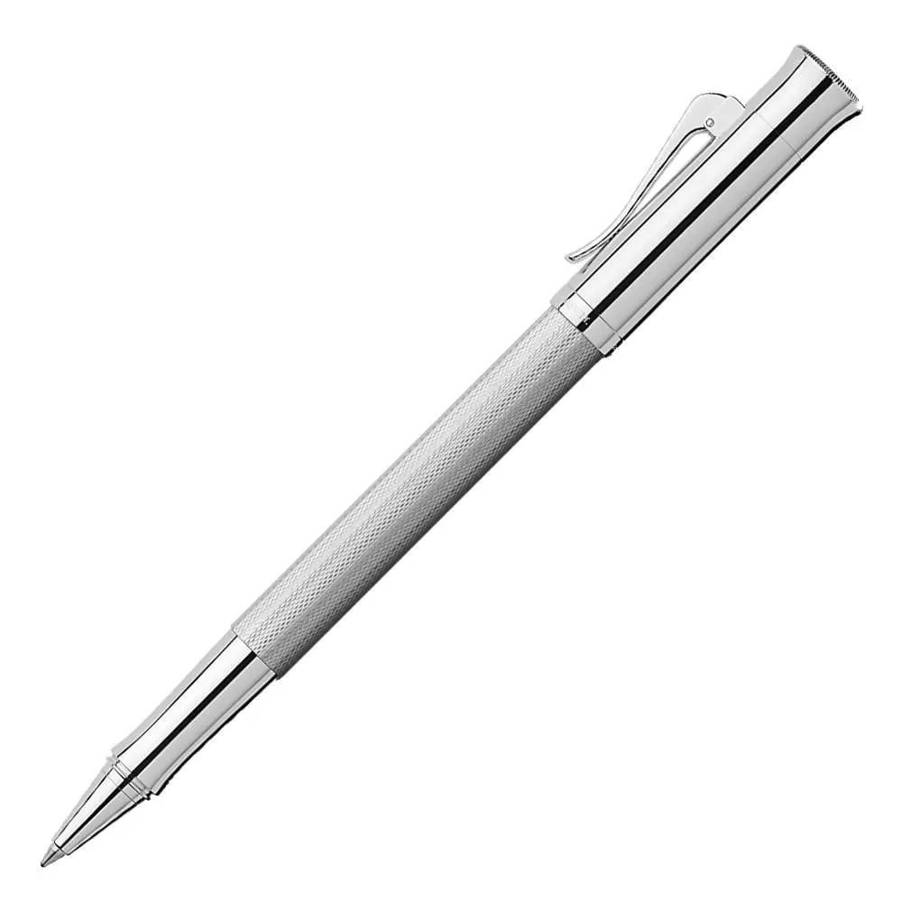 Graf Von Faber-Castell, Tintenroller Guilloche, Rhodiniert, Silber 1