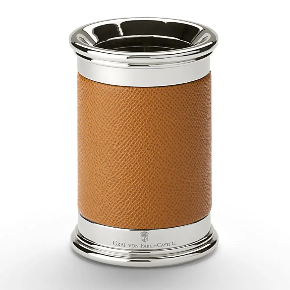 Graf Von Faber-Castell, Stiftehalter Epsom, Mit Lederummantelung, Cognac 1