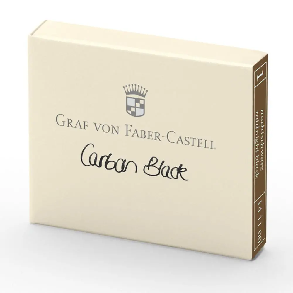 Graf Von Faber-Castell, Tintenpatrone, 6X, Carbon Black 1