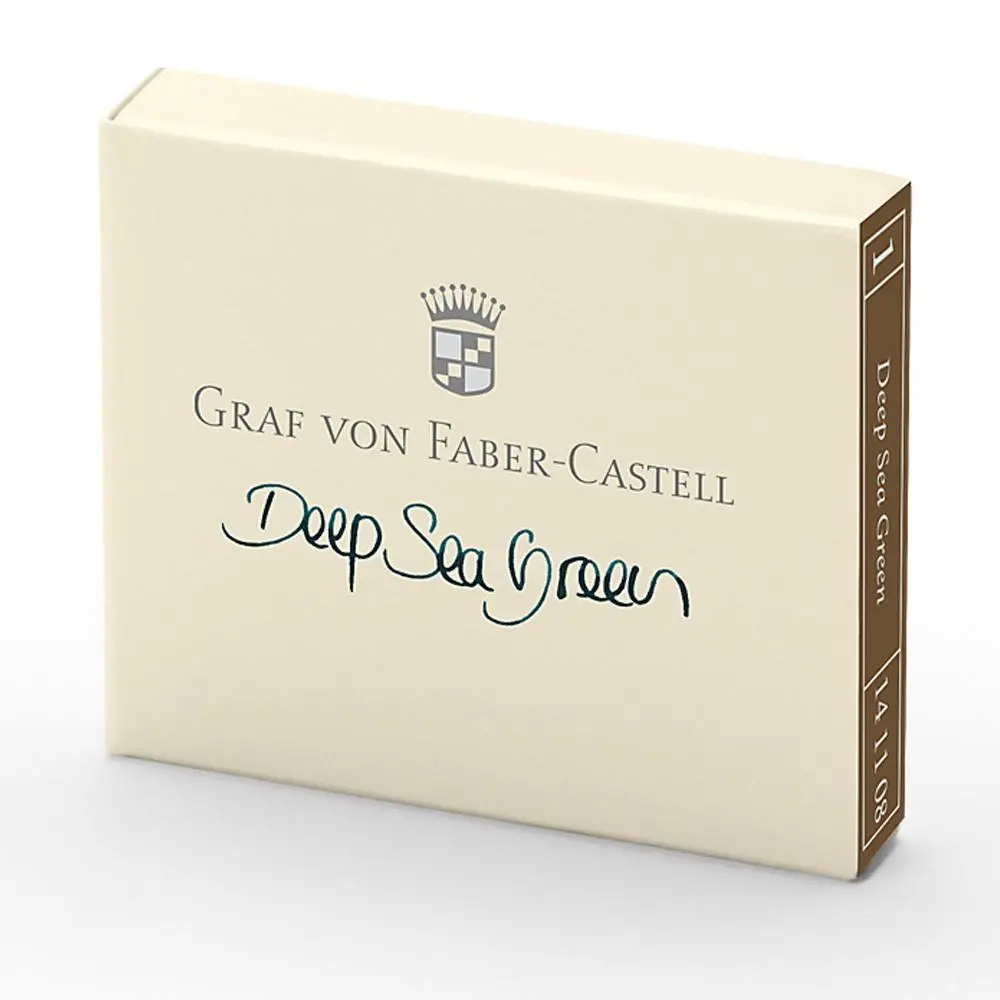 Graf Von Faber-Castell, Tintenpatrone, 6X, Deep Sea Green 1