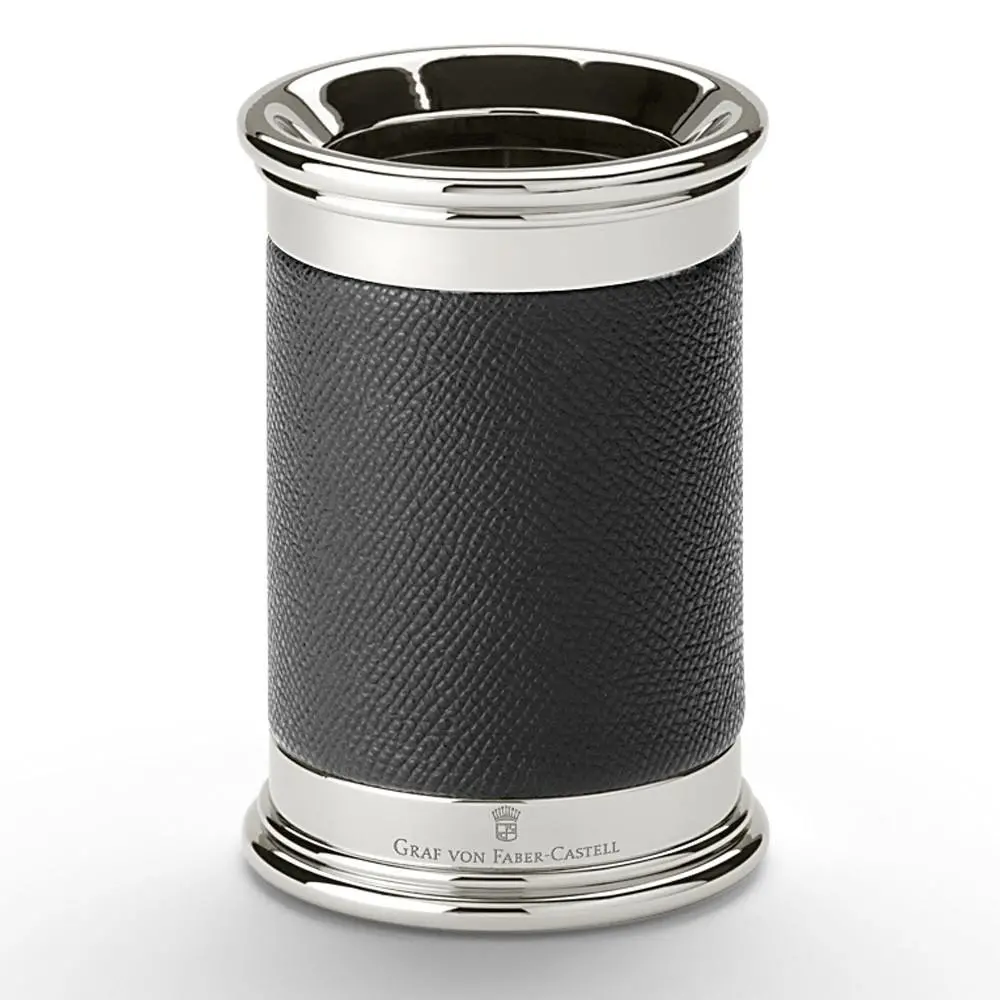Graf Von Faber-Castell, Stiftehalter Epsom, Mit Lederummantelung, Schwarz 1