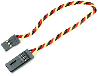 Hitec Twisted Heavy Duty Servo Extension Wire: 6” 1