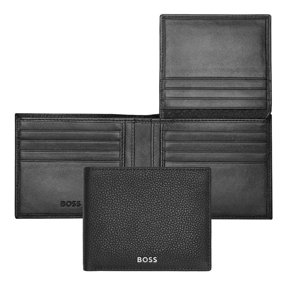 Hugo Boss Brieftasche, Classic Mit Klappe Grained, Black 1
