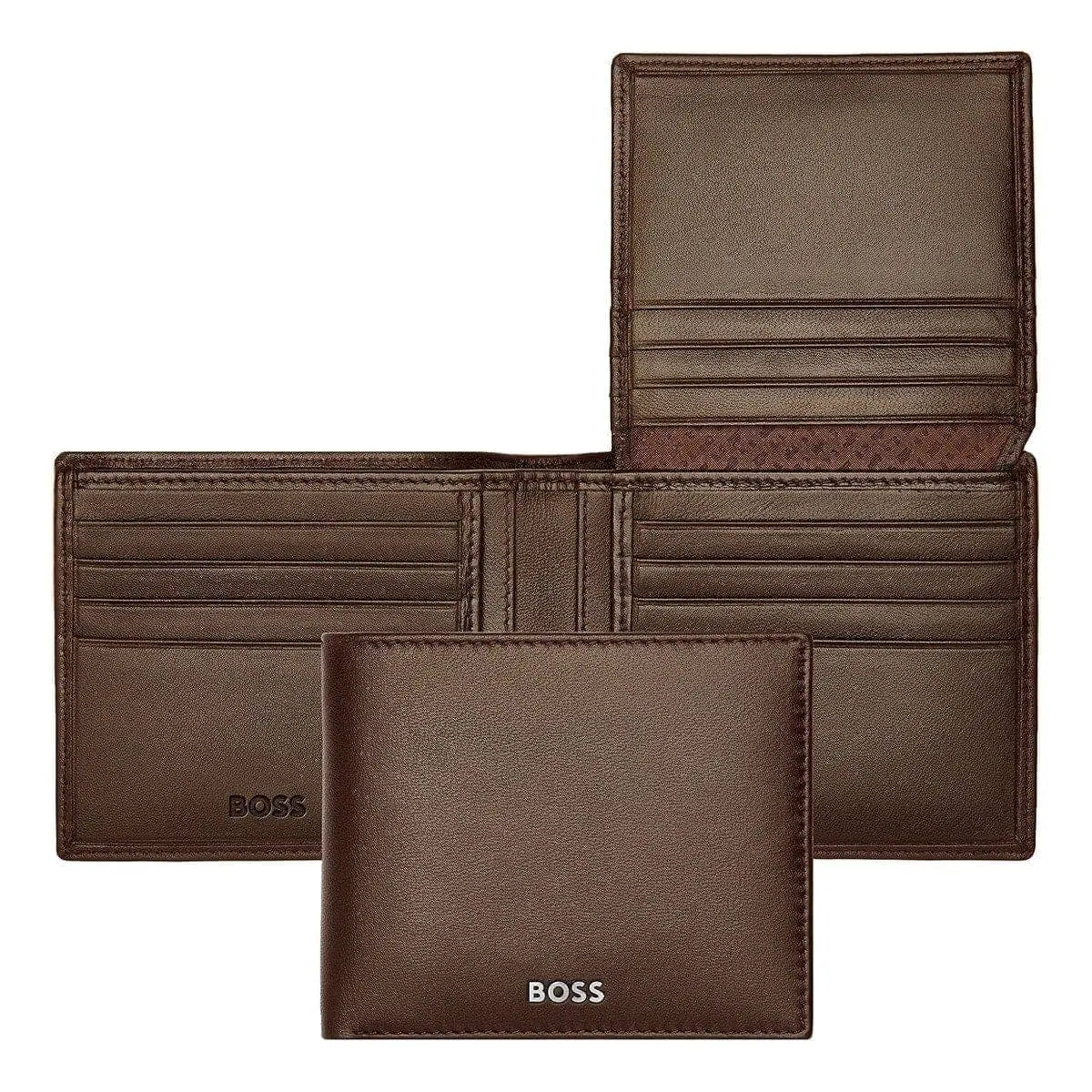 Hugo Boss Brieftasche, Classic Mit Klappe Smooth, Brown 1