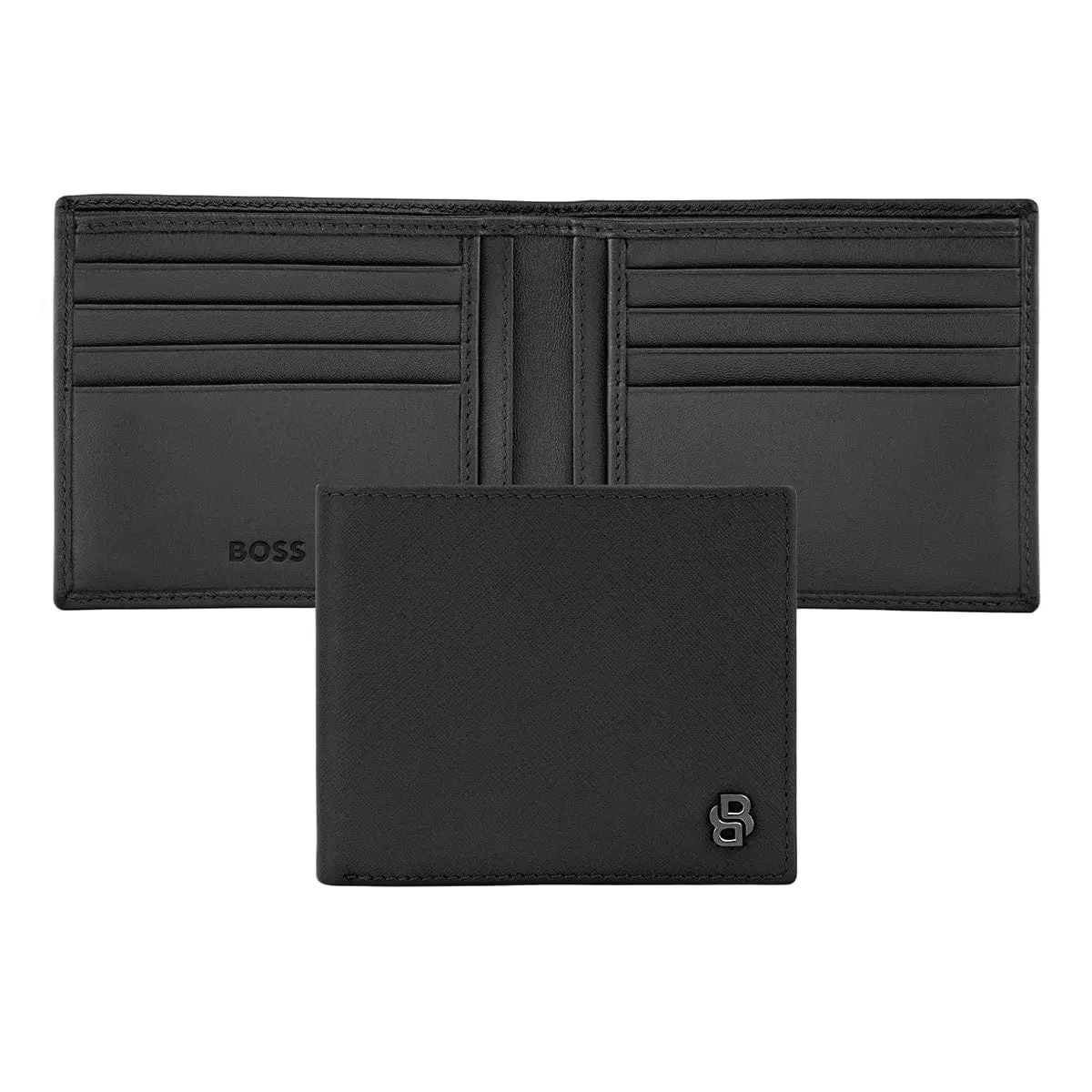 Hugo Boss Brieftasche Double B Saffiano, Gunmetal 1