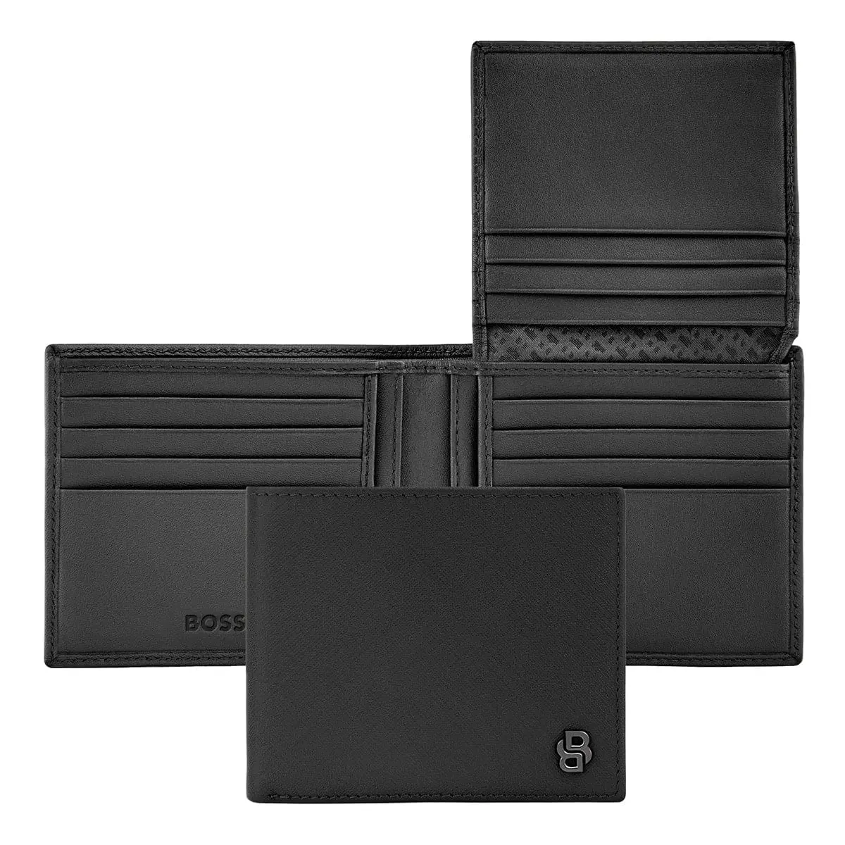 Hugo Boss Brieftasche Double B Saffiano, Gunmetal 1