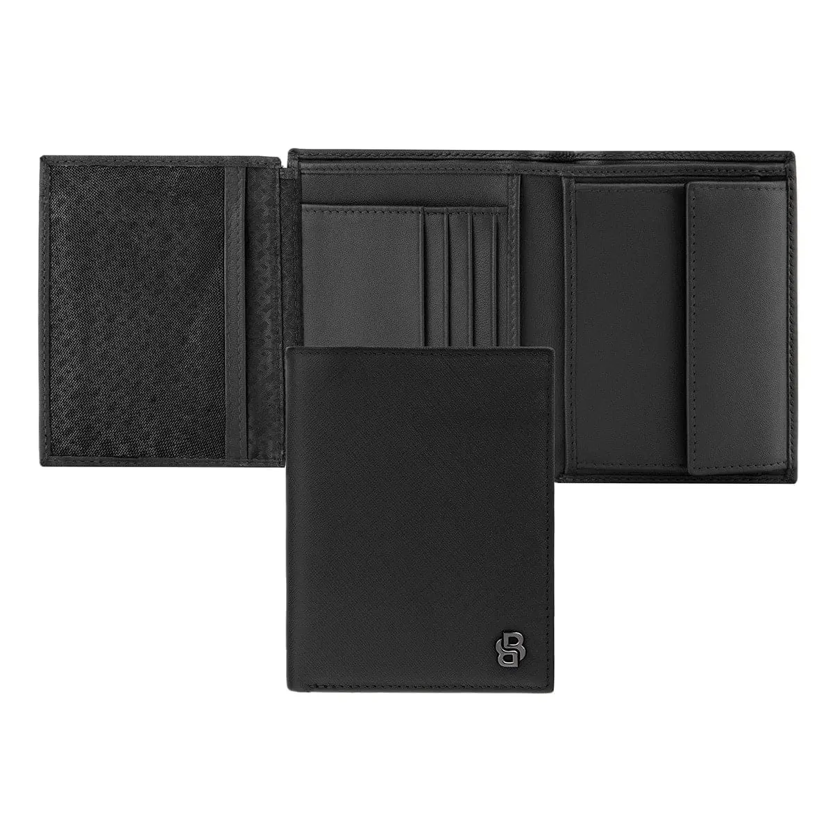 Hugo Boss Brieftasche Double B Saffiano, Klappe, Gunmetal 1