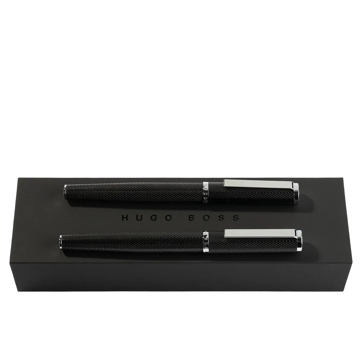 Hugo Boss, Schreibset Herringbone, Schwarz 1