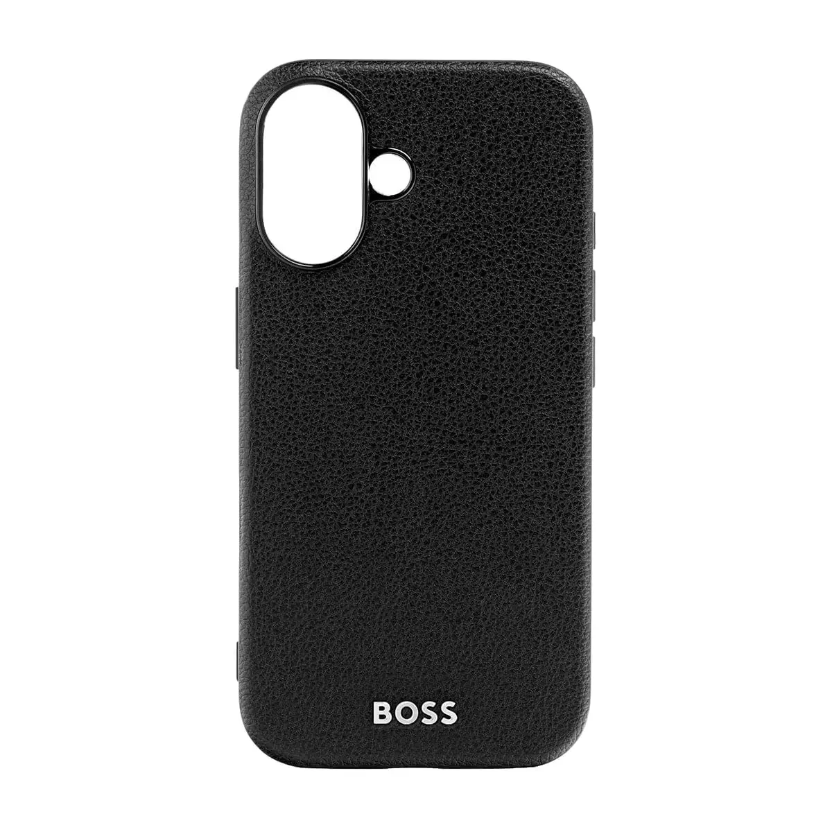 Hugo Boss Handyhülle Grained Iphone 16, Silber, Schwarz 1