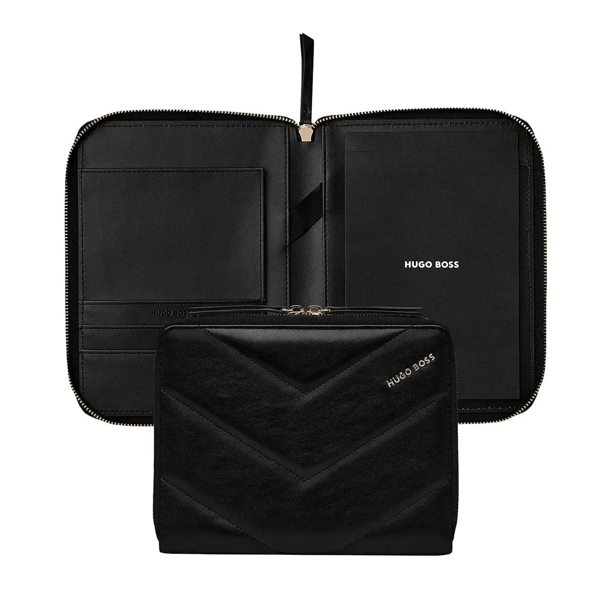 Hugo Boss, Schreibmappe Triga, A5, Schwarz 1