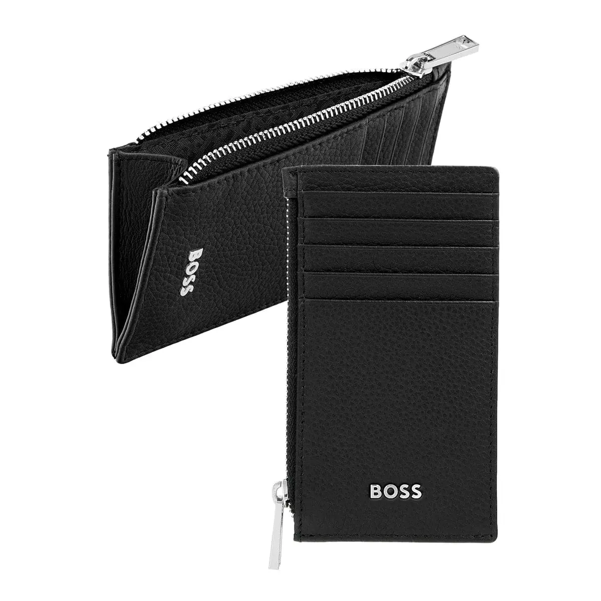 Hugo Boss Kartenetui Classic Smooth, Zip, Schwarz 1