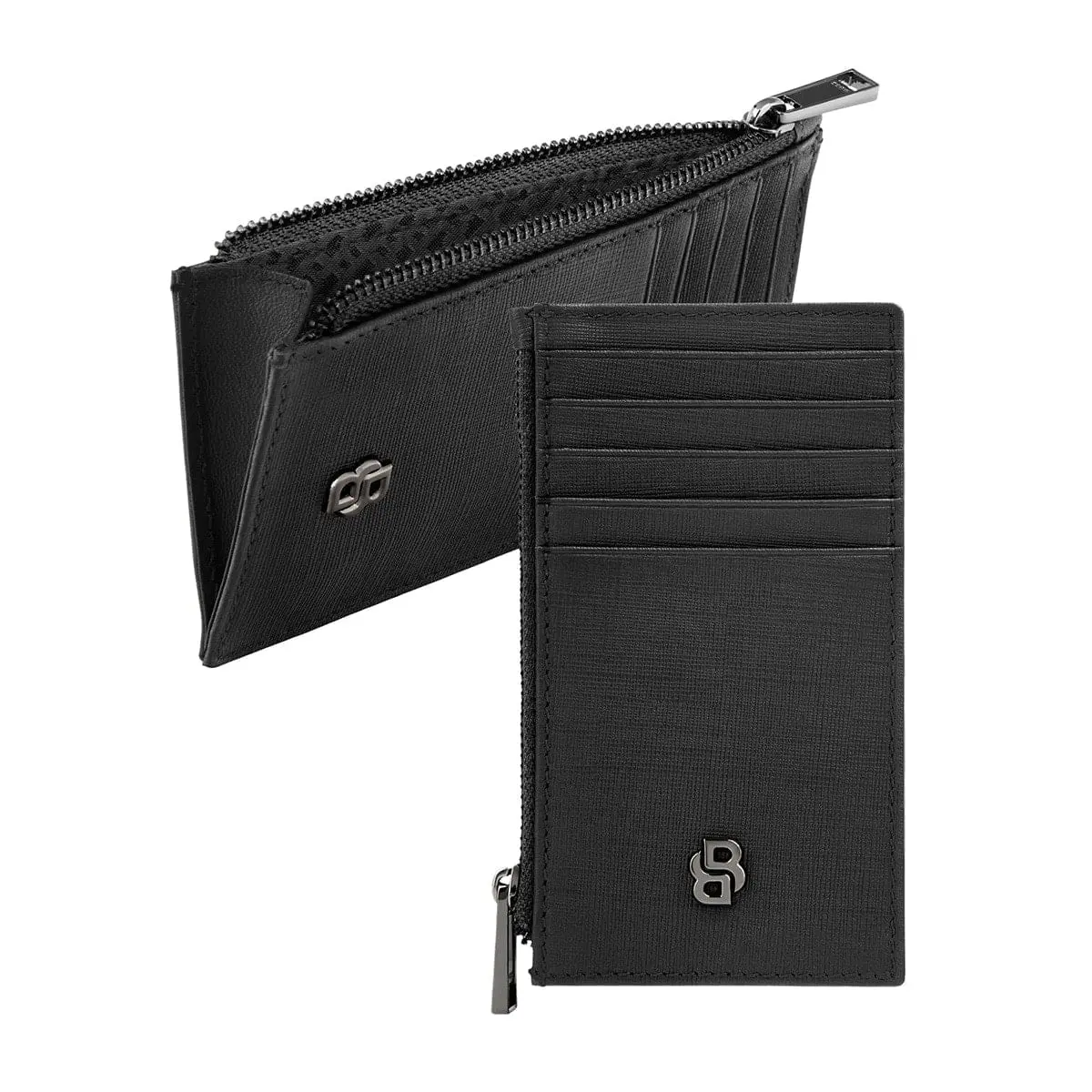 Hugo Boss Kartenetui Iconic Saffiano, Zip, Gunmetal 1