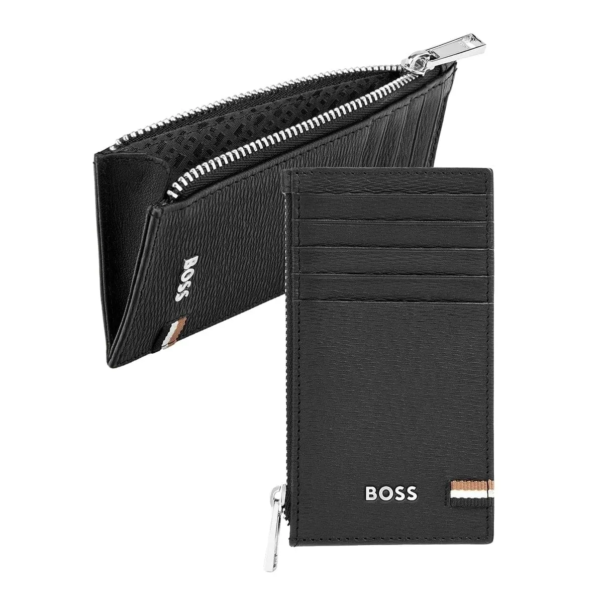 Hugo Boss Kartenetui Iconic Zip, Schwarz 1