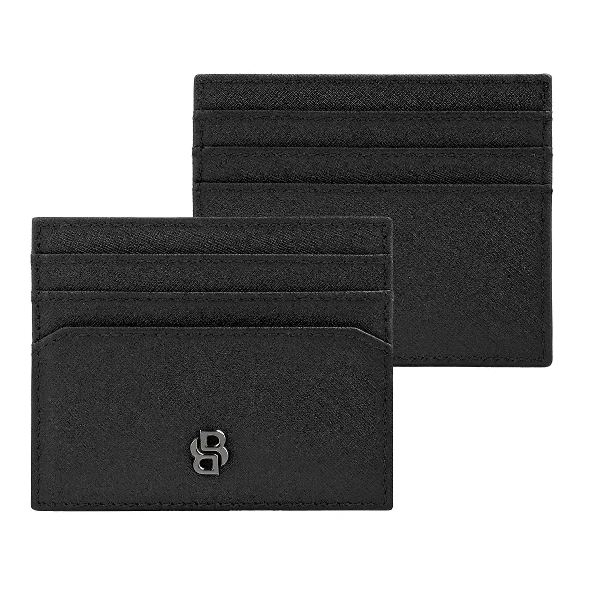 Hugo Boss Kartenhalter Double B Saffiano, Gunmetal 1