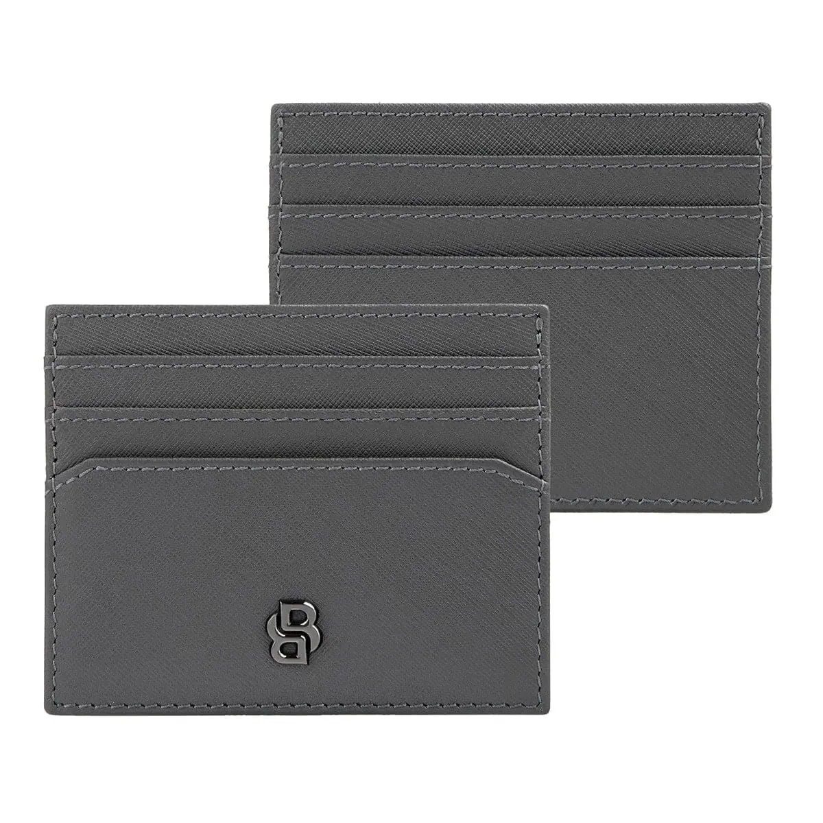 Hugo Boss Kartenhalter Double B Saffiano, Gunmetal 1