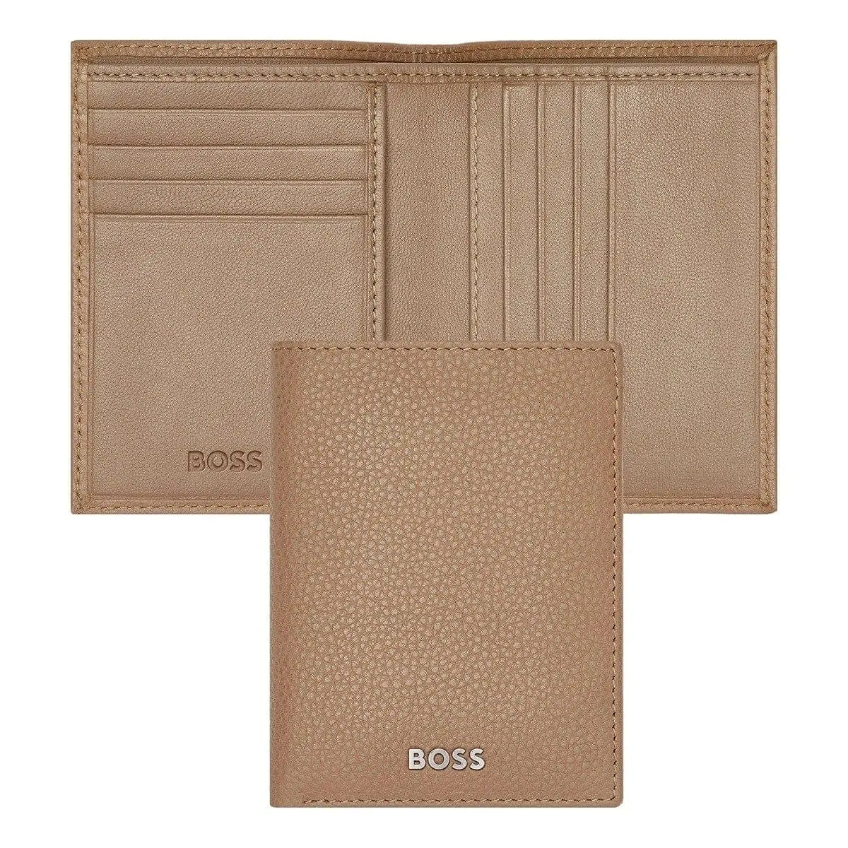 Hugo Boss Kreditkartenetui, Classic Doppelhalter Grained, Camel 1